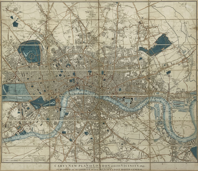 G. & J. Cary - Cary's New Map of London and its Vicinity