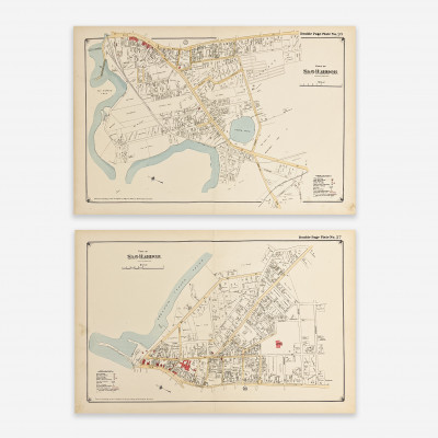 Image for Lot E. Belcher Hyde Map Co. - Maps of Sag Harbor, Group of 2