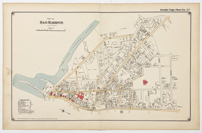E. Belcher Hyde Map Co. - Maps of Sag Harbor, Group of 2
