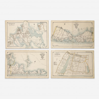 Image for Lot E. Belcher Hyde Map Co. - Maps of Suffolk, Group of 4