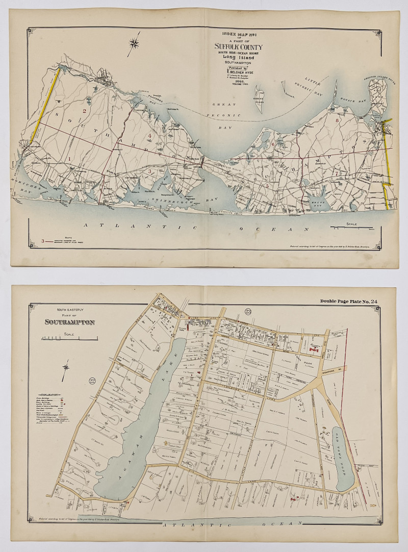 E. Belcher Hyde Map Co. - Maps of Suffolk, Group of 4