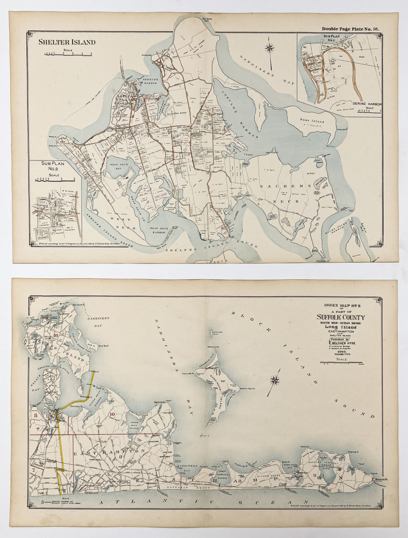 E. Belcher Hyde Map Co. - Maps of Suffolk, Group of 4