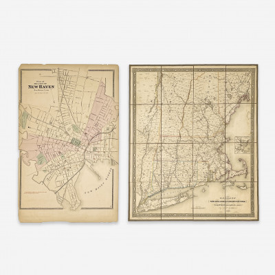 Maps of New England and New Haven, Group of 2