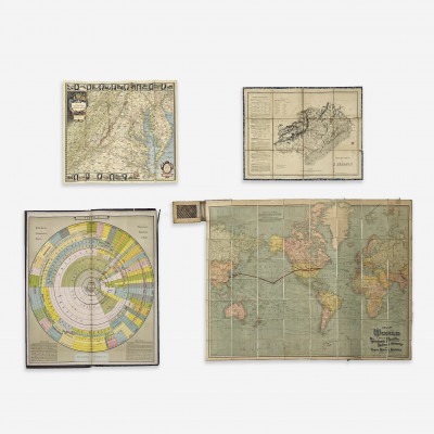 Image for Lot Maps of the World, France, Washington D.C., and Historical Portfolio of the United States, Group of 4
