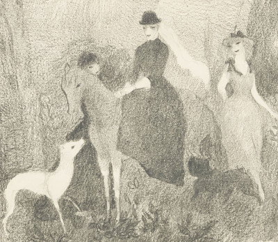Image for Lot Marie Laurencin - Lady with Horse and Hounds