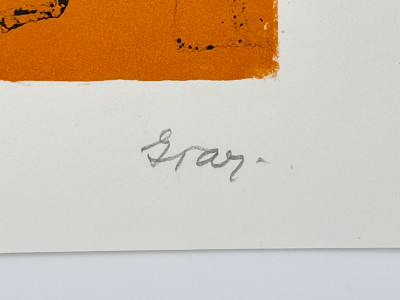 Cleve Gray - Orange and Black Compositions, 2 Prints