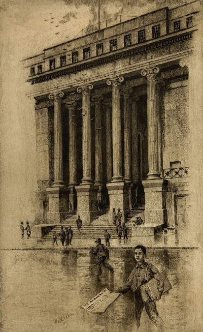 Image for Lot Charles Frederick William Mielatz - Porch, Old Custom House, Wall Street