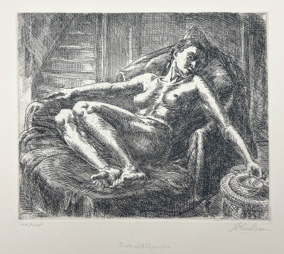 John Sloan - Rector's Daughter / Nude with Cigarette (2 Works)