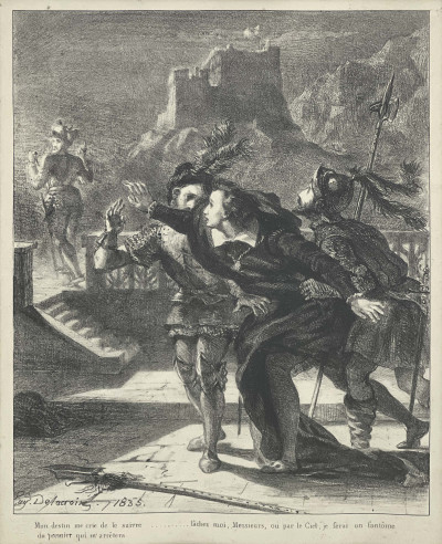 Image for Lot Eugène Delacroix - Hamlet and His Father's Ghost