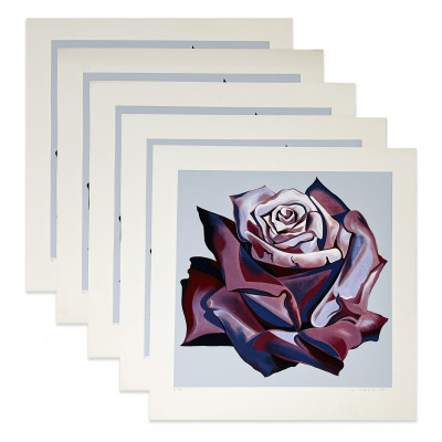 Image for Lot Lowell Nesbitt - Purple Rose (5 Works)
