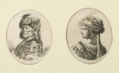 Image for Lot After Stefano della Bella - Heads in the Persian Style