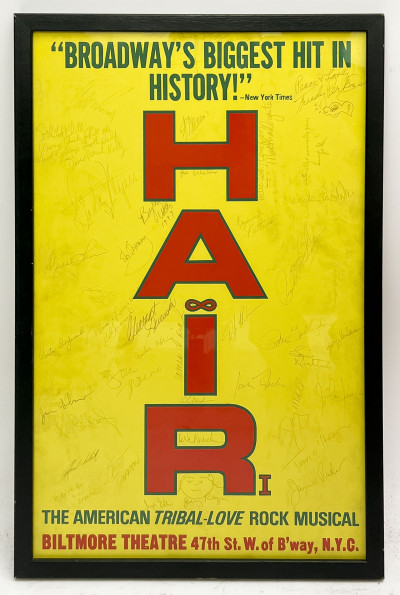 Hair Musical Signed Poster for Biltmore Theater