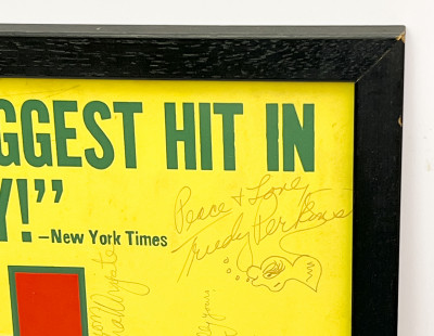 Hair Musical Signed Poster for Biltmore Theater
