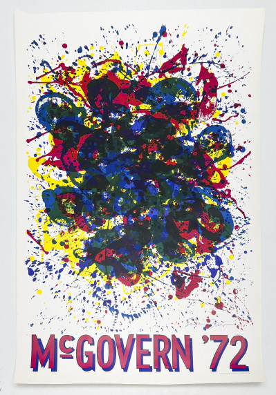 Sam Francis- Signed George McGovern 1972 Presidential Campaign Poster
