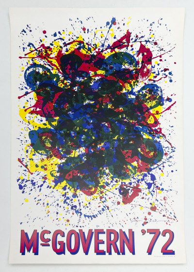 Sam Francis- Signed George McGovern 1972 Presidential Campaign Poster