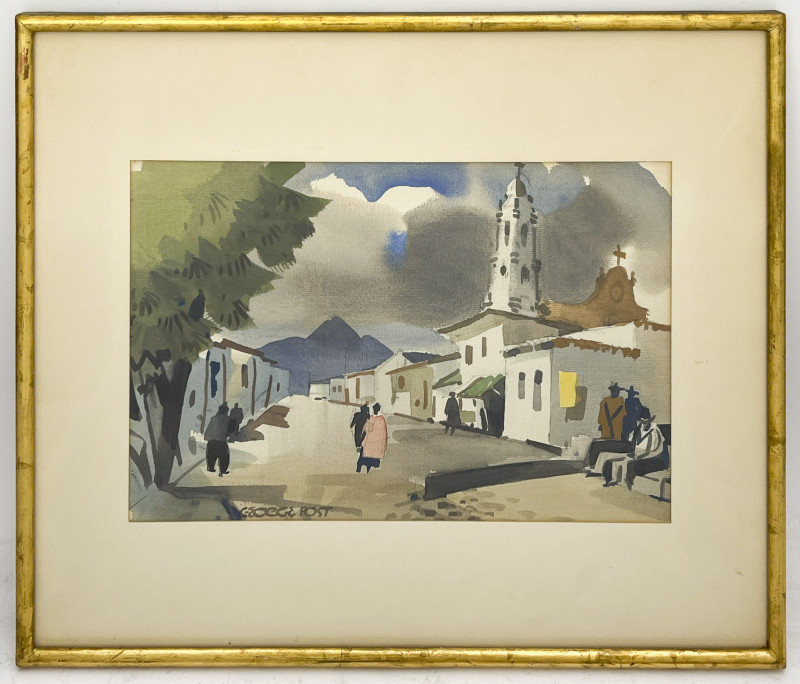 George Post - Untitled (Mexican Street Scene)