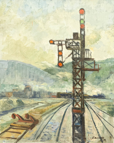 Image for Lot Albert Bela Bauer - Train Signal
