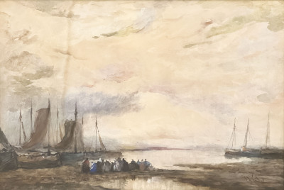Fernando A. Carter - Ships at Sunset