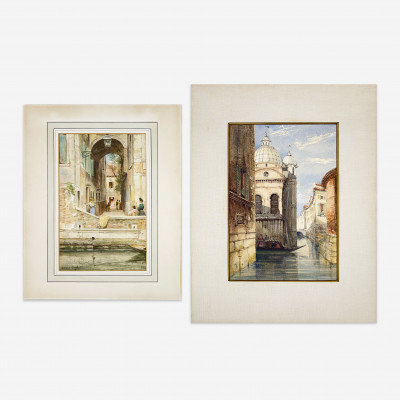 Image for Lot Venetian Watercolors, Group of 2
