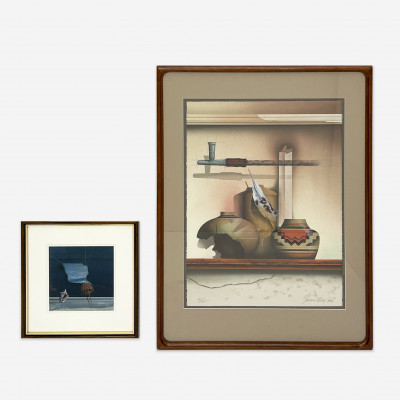 Image for Lot James Carter - Peace Pipe / Untitled (Still Life with Shell), 2 Works