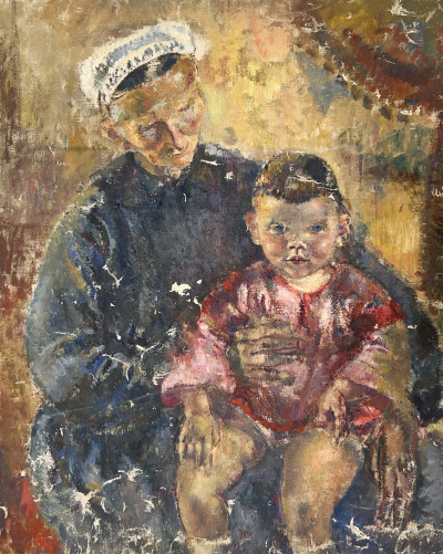 Image for Lot Clara Klinghoffer - French Woman with Boy
