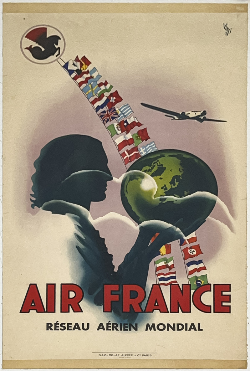 Air France Reseau Aerien Mondial Poster
