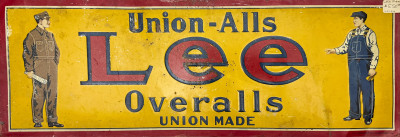 Image for Lot Lee Overalls Embossed Tin Sign