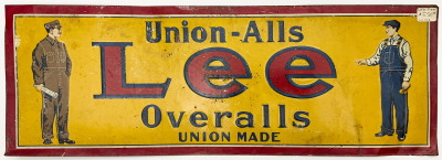 Lee Overalls Embossed Tin Sign