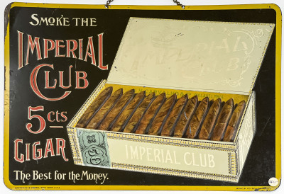 Embossed Tin Cigar and Tobacco Signs, Group of 2