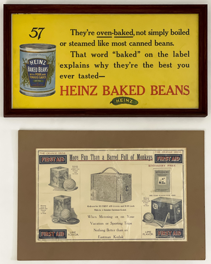 Vintage Heinz, and other Food Advertisement signs, Group of 5