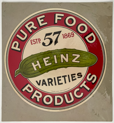 Vintage Heinz, and other Food Advertisement signs, Group of 5