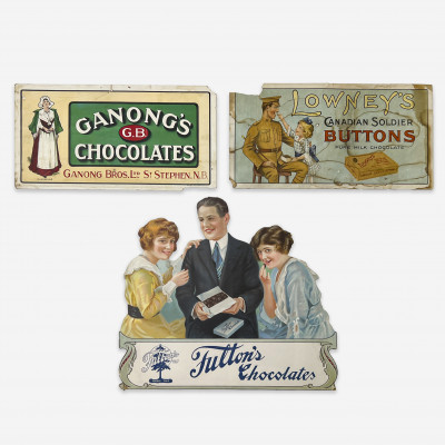 Image for Lot Lowney's Milk Chocolate and other Vintage Chocolate Advertisements, Group of 3