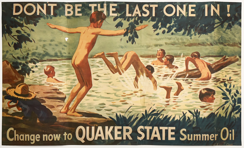 Quaker State Summer Motor Oil Advertising Poster