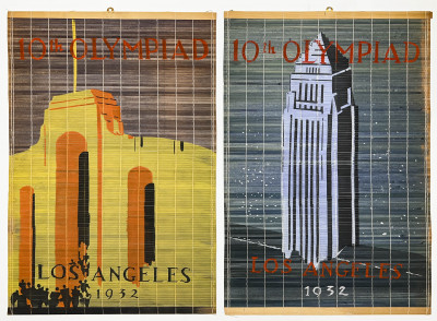 Image for Lot 1932 Los Angeles Olympics Sign, Group of 2
