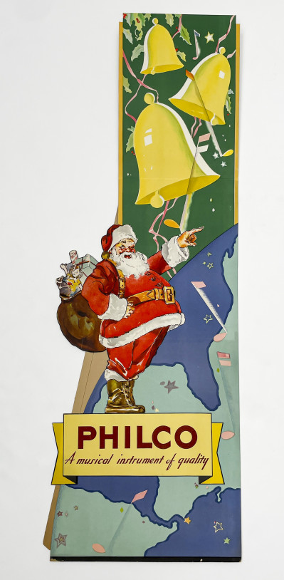 Philco Santa Clause Advertising Figure Sign