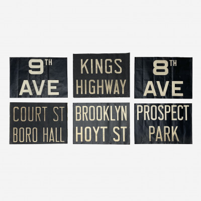 Subway Roll Signs, Group of 6