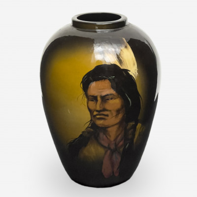 Image for Lot Rick Wisecarver - Native American Portrait Vase