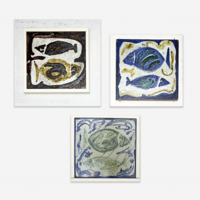 Image for Lot Lluís Castaldo - Fish Tiles (Group of 3)