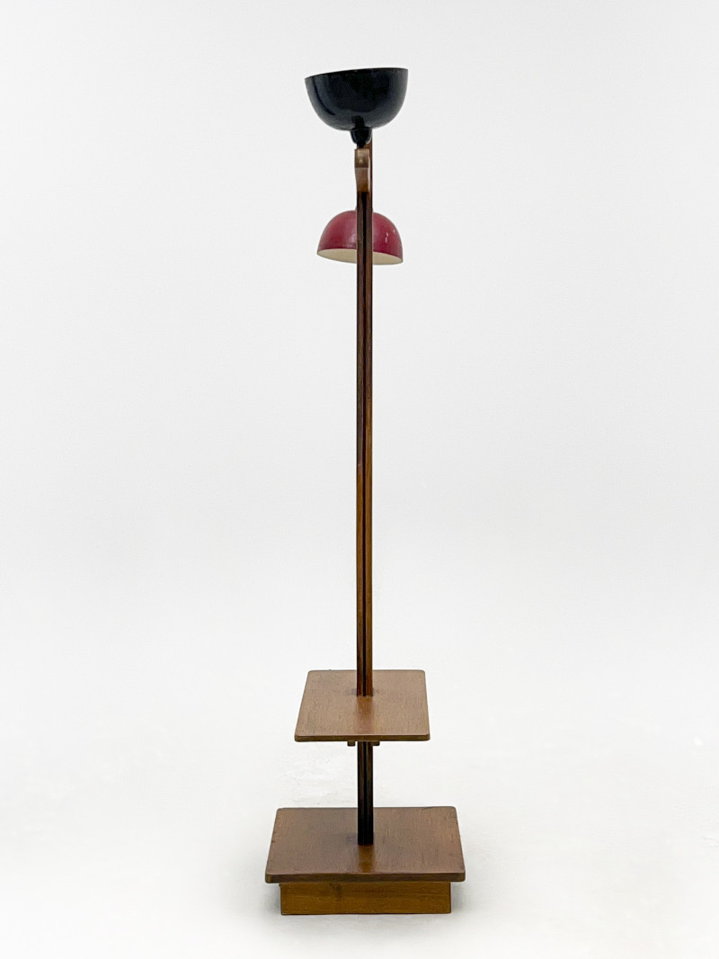 Pierre Jeanneret - Standard Lamp from Chandigarh, Red and Black