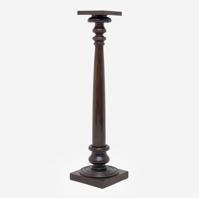 Image for Lot Carved Mahogany Tall Pedestal