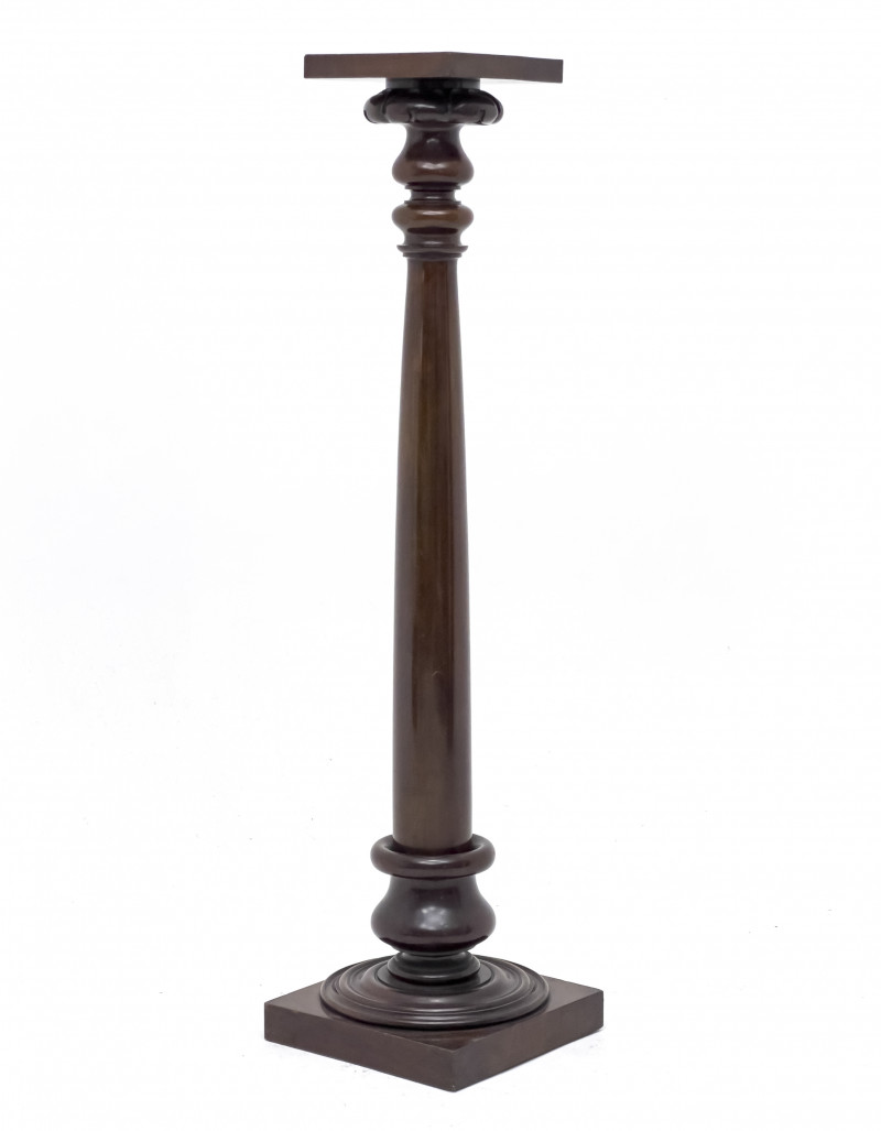 Carved Mahogany Tall Pedestal