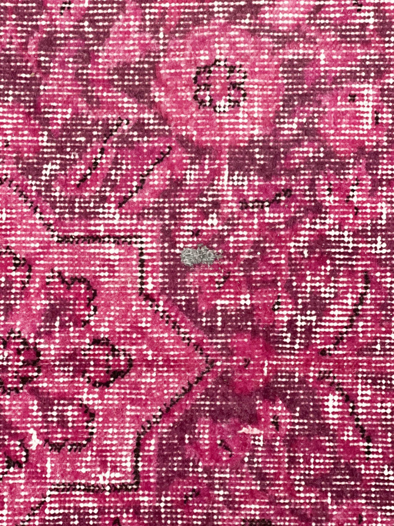 Hand Knotted Magenta Overdyed Carpet