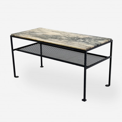 Image for Lot Salterini Style Marble Topped Metal Coffee Table