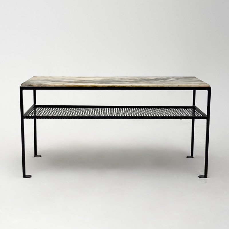 Salterini Style Marble Topped Metal Coffee Table