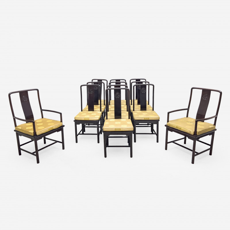 Chinese Ming Style Dining Chairs, Group of 12