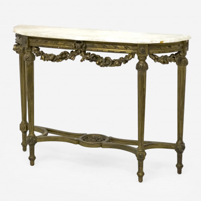 Image for Lot Louis XVI Style Gilt Garland Console