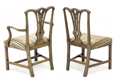 Chippendale Dining Chairs, Group of 8