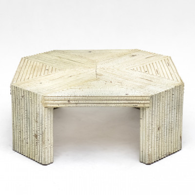 Painted Birch Octagonal Low Table