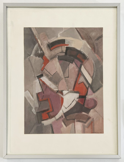 Edmund E. Niemann - Untitled (Composition in Pink and Orange)