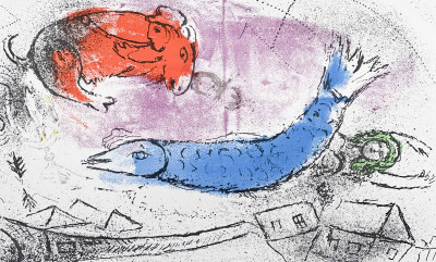 Marc Chagall - Le Poisson Bleu (The Blue Fish)
